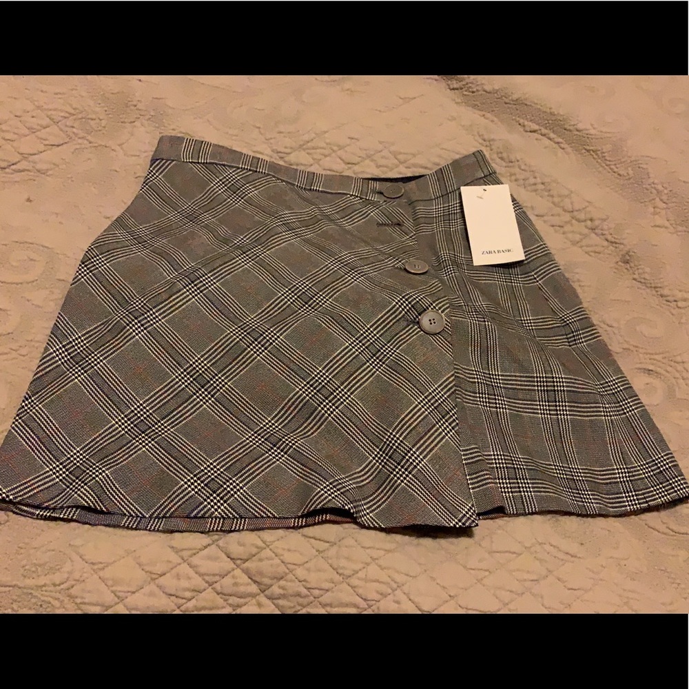 Zara button up mink skirt